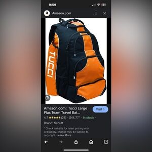 Tucci Brand New Baseball Bags